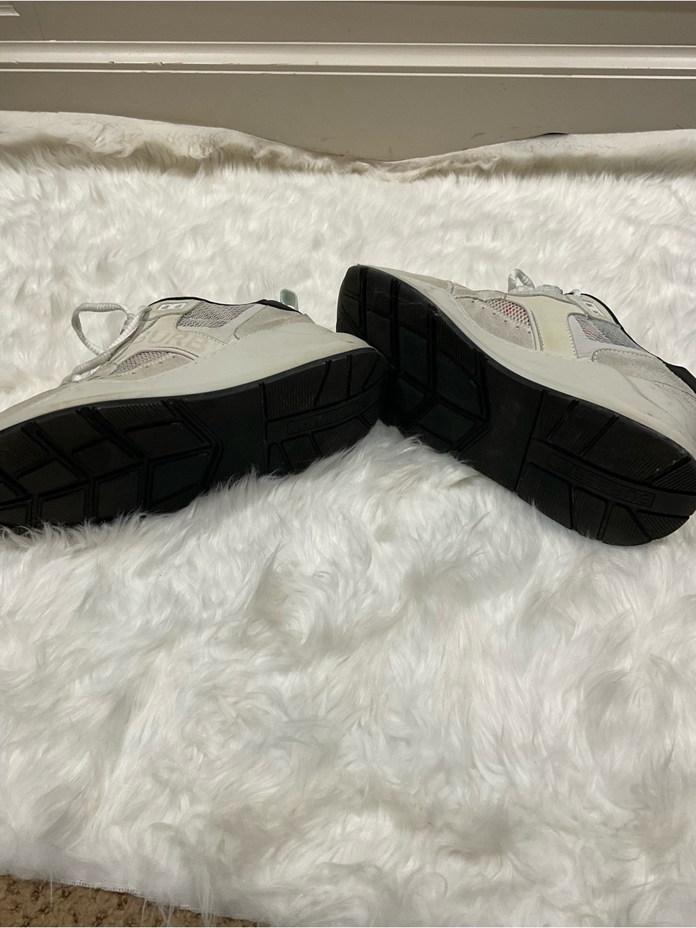 Women’s Burberry Logo Print Leather, Suede and Check Mesh Sneakers - Picture 12 of 13